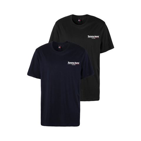 Tommy Jeans Plus T-Shirt "TJM SLIM TJ TWIST 2PACK TEE EXT", (Packung, 2 tlg.), mit Markenprint