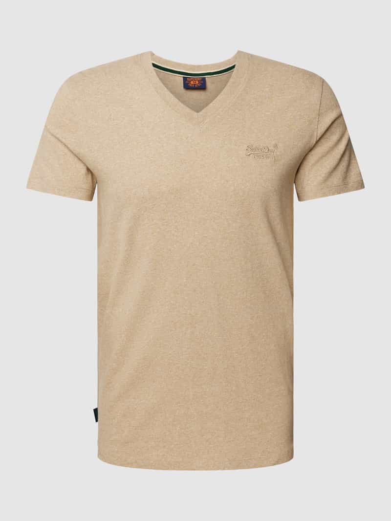 Superdry T-shirt met V-hals, model 'VINTAGE LOGO'