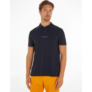 Tommy hilfiger Rechte polo Tommy Logo met biesje