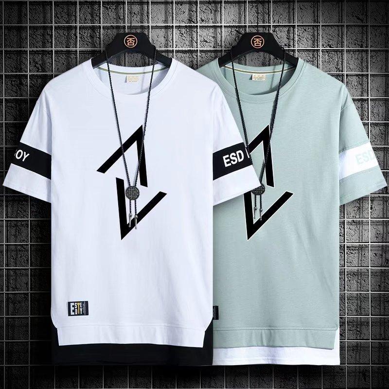 LAOHU Heren T-shirts Mode Zomer Streetwear Print T-shirt Casual Mannen Kleding Harajuku Korte Mouw Tops Tees