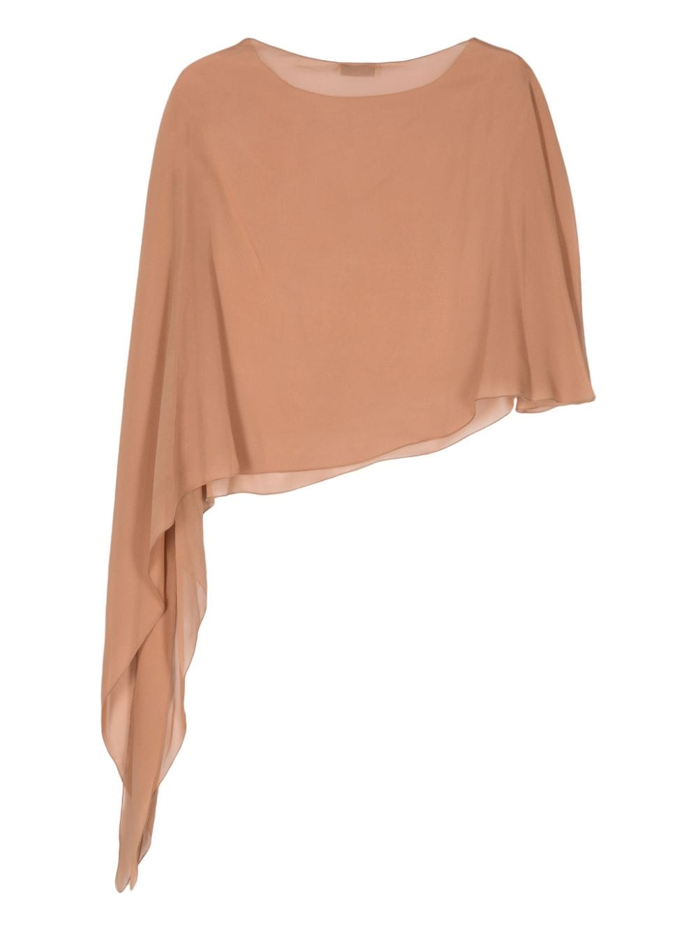 Antonelli asymmetric silk blouse - Beige