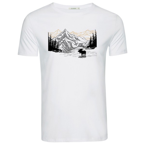 GreenBomb  Nature Moose Mountain Guide - T-Shirts - T-shirt, wit