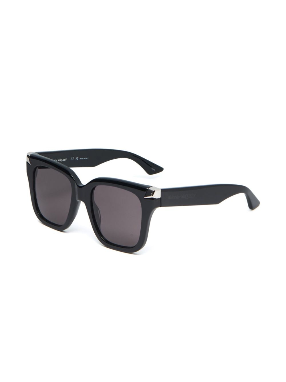 Alexander McQueen Eyewear Punk zonnebril met vierkant montuur - BLACK-BLACK-SMOKE