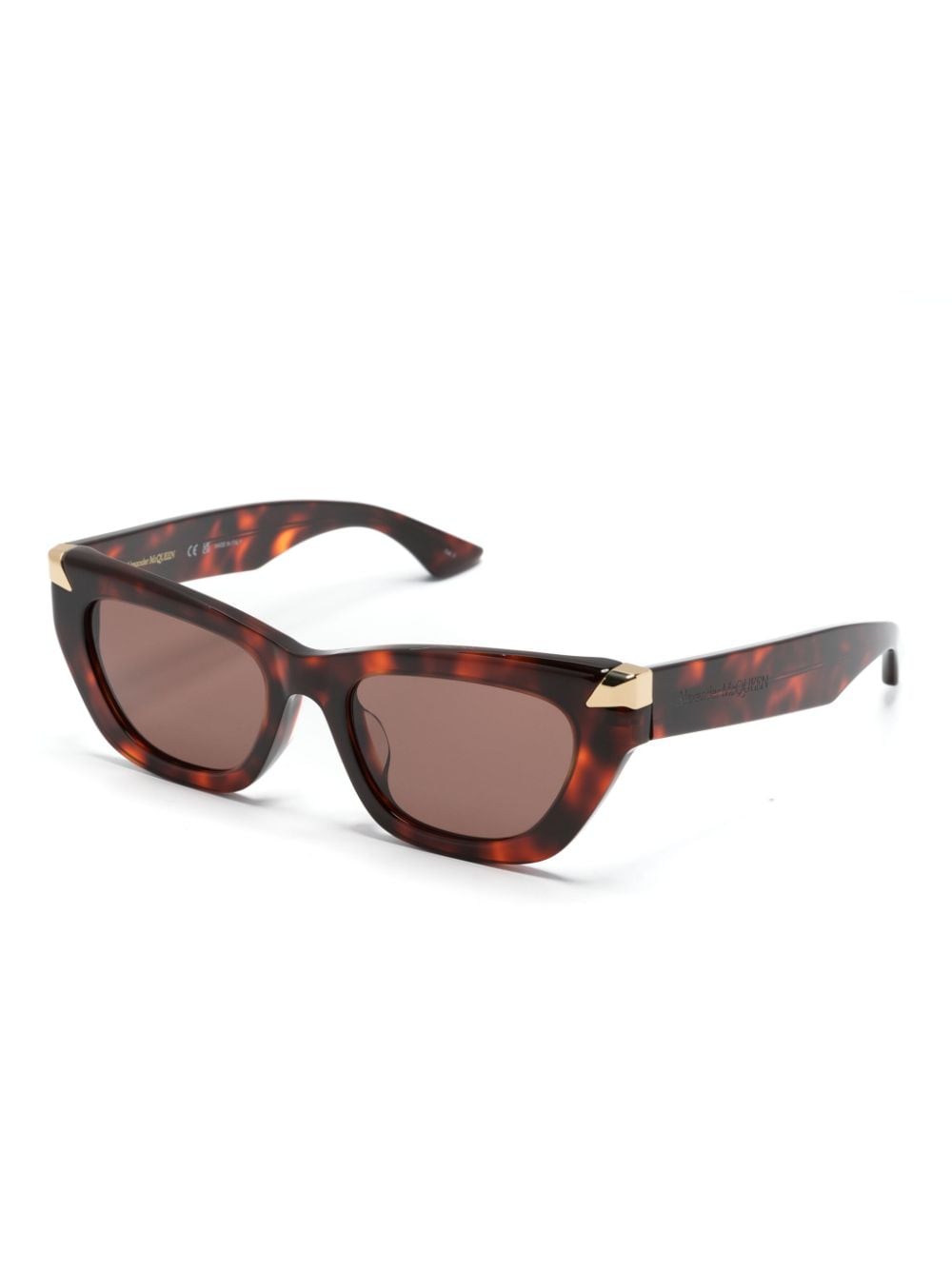 Alexander McQueen Eyewear tortoiseshell cat-eye sunglasses - Bruin