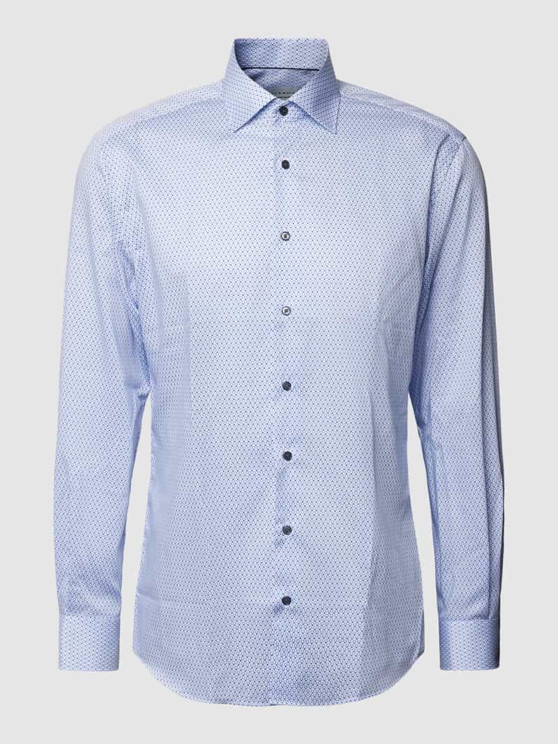 Eterna Modern fit zakelijk overhemd met all-over motief, model 'Kent'