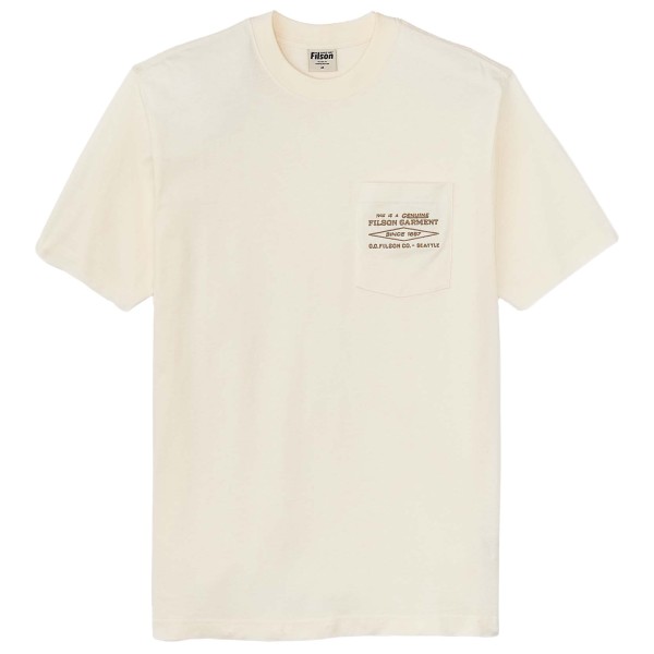Filson  S/S Embroidered Pocket T-Shirt - T-shirt, beige/wit
