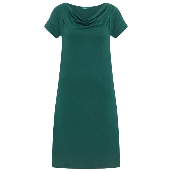 Tranquillo Jerseykleid tranquillo Bio-Damen-Kleid mit Wasserfallausschnit