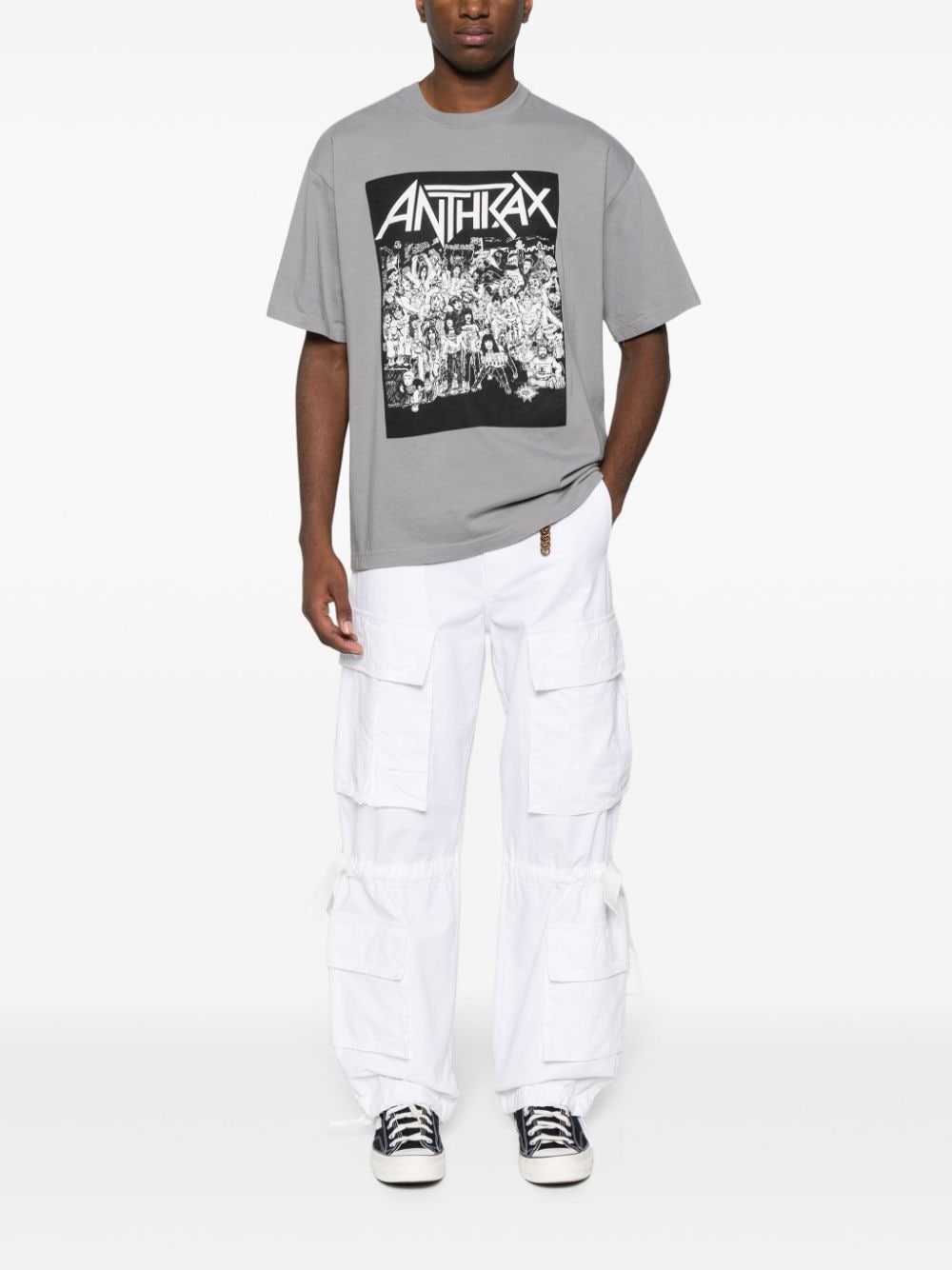 Neighborhood x Anthrax T-shirt met print - Grijs