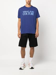 Versace Jeans Couture T-shirt met logoprint - Blauw