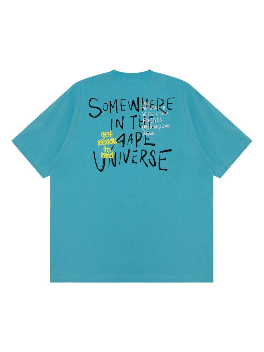 AAPE BY *A BATHING APE logo-print cotton T-shirt - Blauw