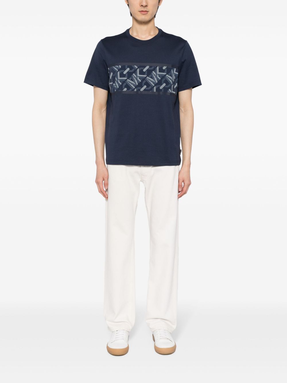 Michael Kors Jumbo Empire Stripe T-shirt - Blauw