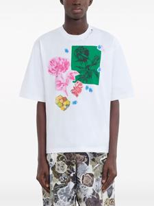 Marni T-shirt met bloemenprint - Wit