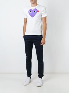 Comme Des Garçons Play heart print T-shirt - Wit