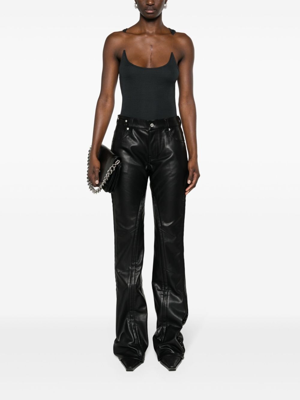 Y/Project seamed slim-cut trousers - Zwart