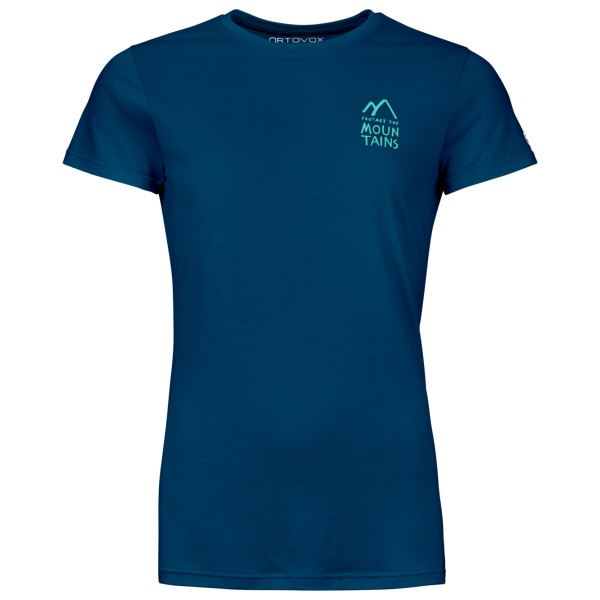 Ortovox  Women's 120 Cool Tec Mountain Duo T-Shirt - Merinoshirt, blauw