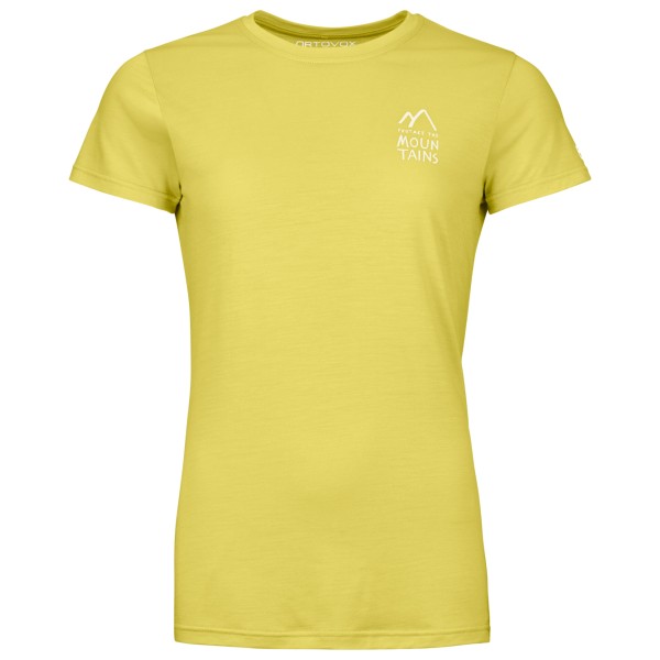 Ortovox  Women's 120 Cool Tec Mountain Duo T-Shirt - Merinoshirt, geel