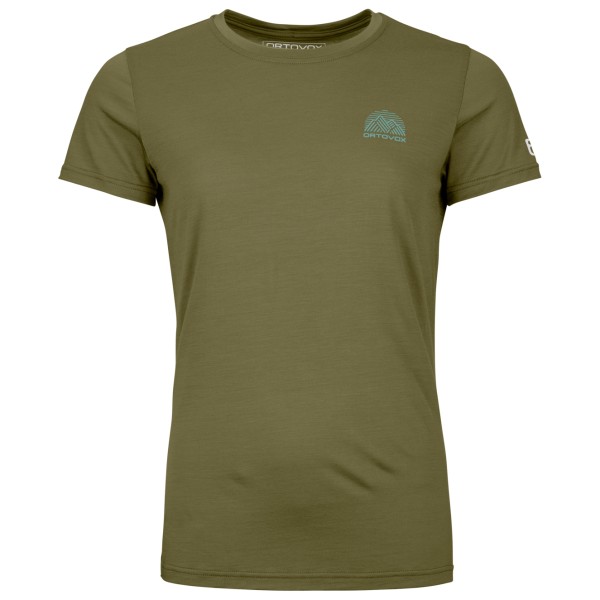 Ortovox  Women's 120 Cool Tec Mountain Stripe T-Shirt - Merinoshirt, olijfgroen