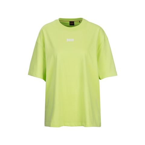 BOSS ORANGE T-Shirt "C Eboyfriend Premium Damenmode", mit großem BOSS Logodruck