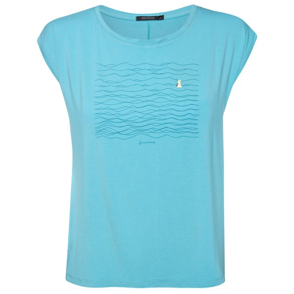GreenBomb  Women's Animal Seagull Waves Timid - Tops - T-shirt, blauw