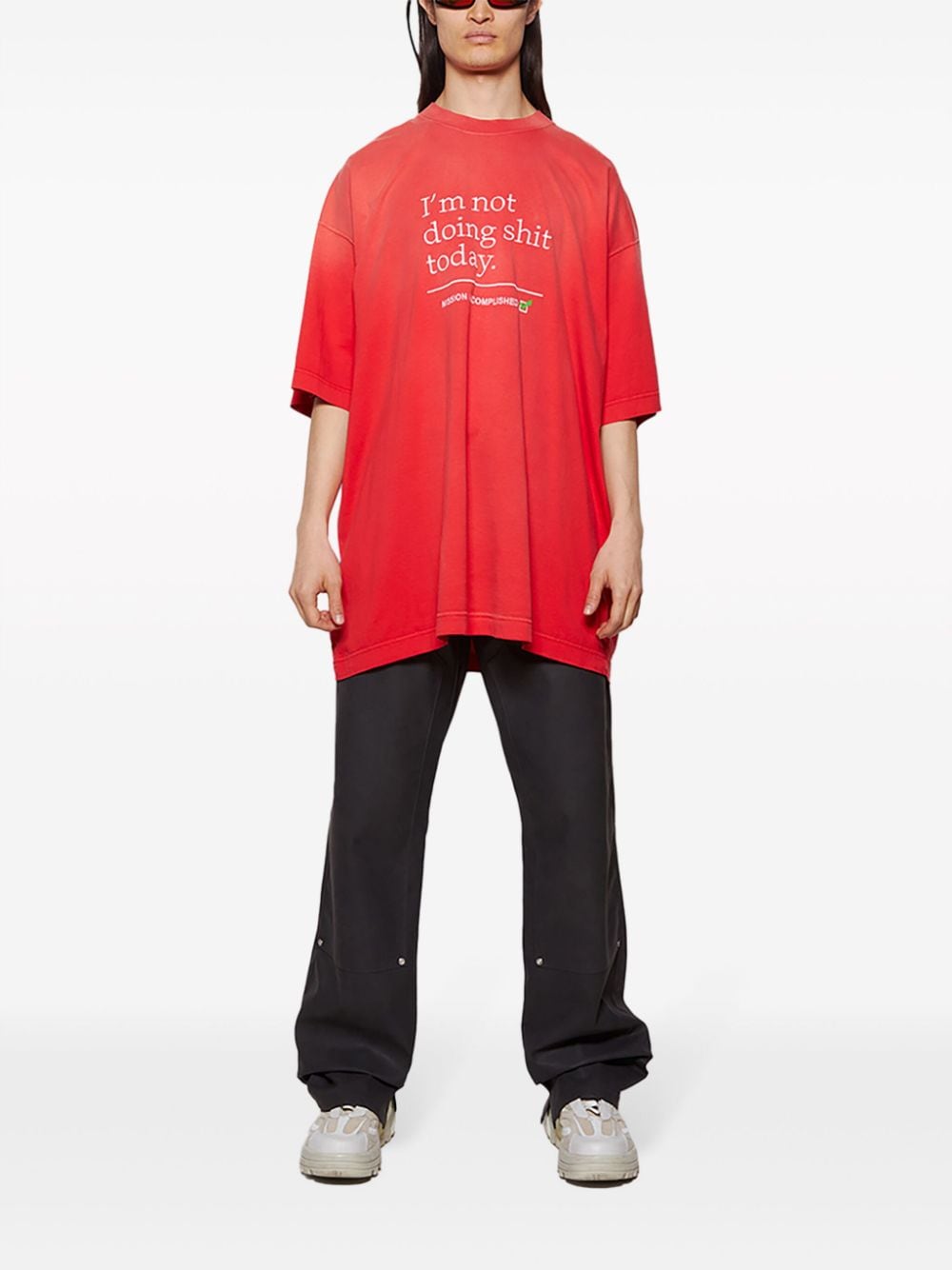 VETEMENTS T-shirt met print - Rood