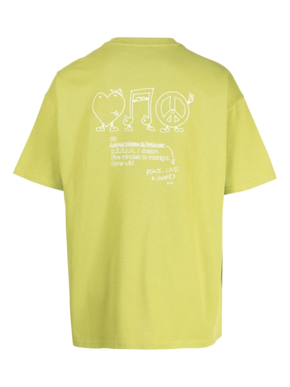 FIVE CM T-shirt met hartprint - Groen