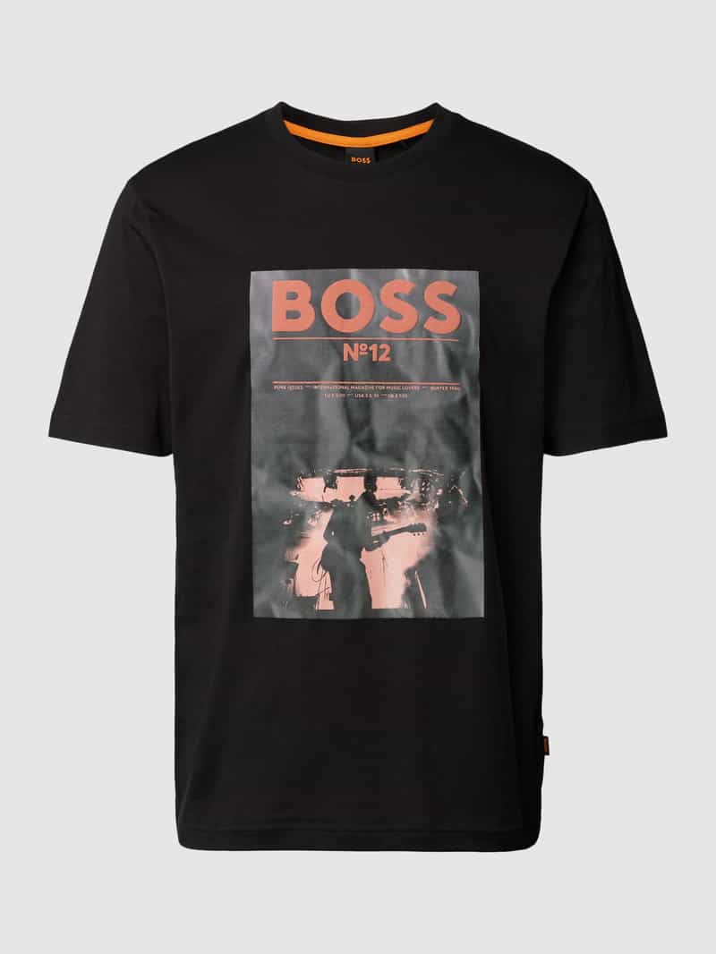 Boss Orange T-shirt met logo- en motiefprint