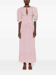ROTATE Maxi-jurk met print - Wit