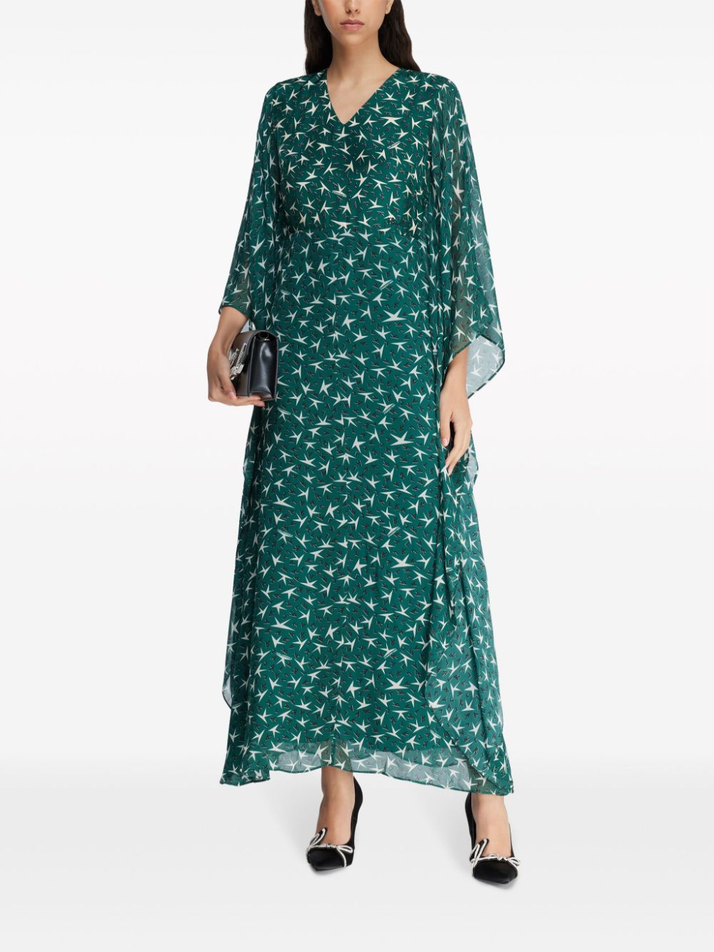 Karl Lagerfeld Maxi-jurk met logoprint - Groen