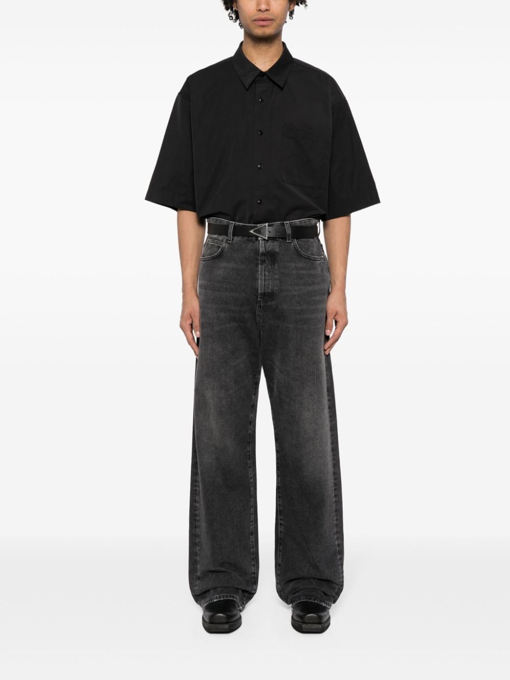 Alexander Wang Popeline overhemd met korte mouwen - Zwart