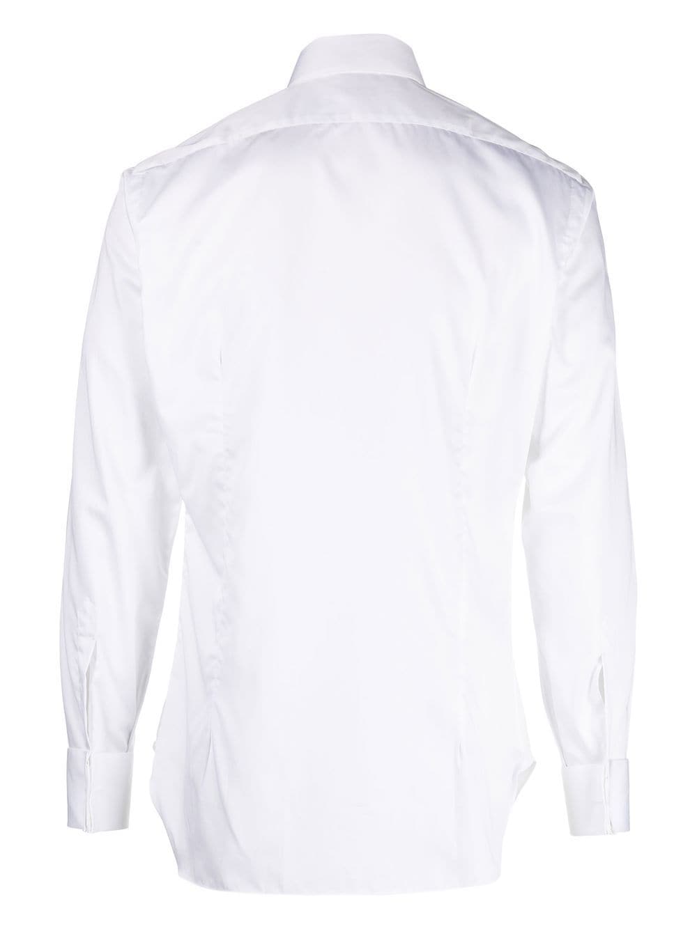 Barba Overhemd met enkele rij knopen - Wit