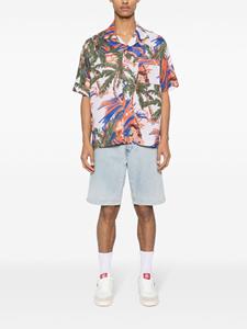 RHUDE hawaiian-print linen shirt - Wit