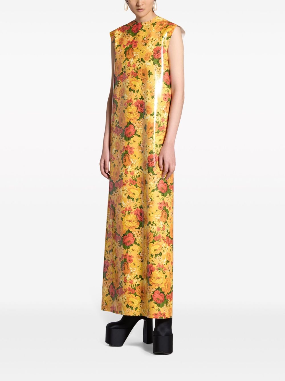 Balenciaga Maxi-jurk met bloemenprint - Oranje