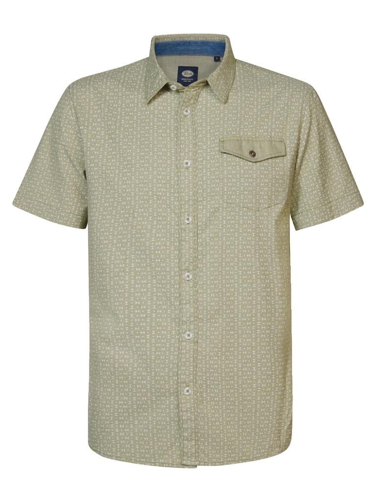 Petrol Male Overhemden M-1040-sis406 Shirt Short Sleeve Aop