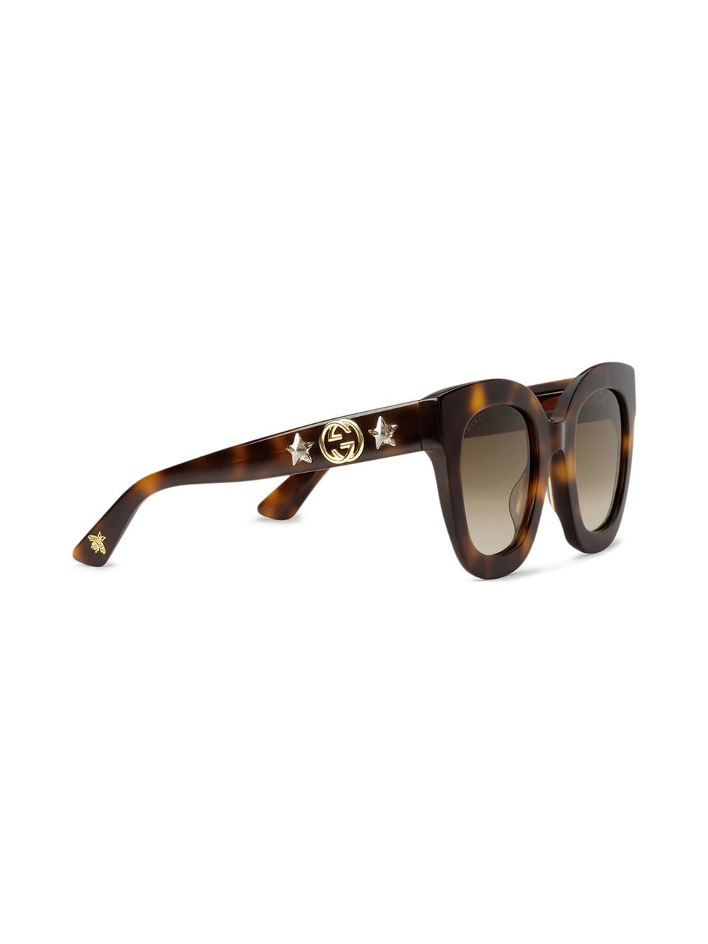 Gucci Eyewear zonnebril met rond montuur - Bruin