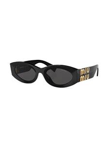 Miu Miu Eyewear Miu Glimpse zonnebril met ovaal montuur - Zwart