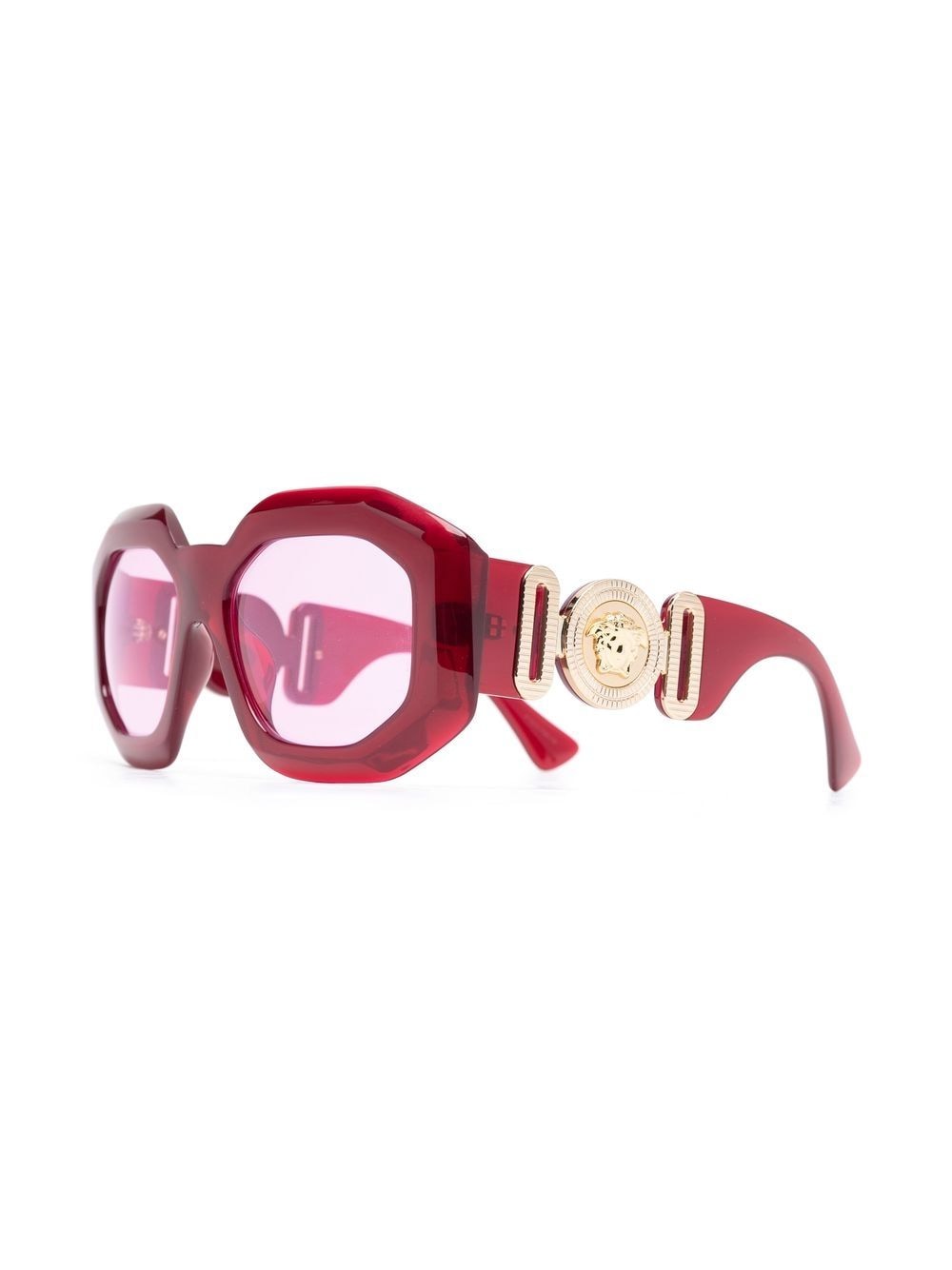 Versace Eyewear Zonnebril met vierkant montuur - Rood