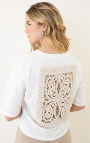 The Musthaves Crochet T-shirt Ecru