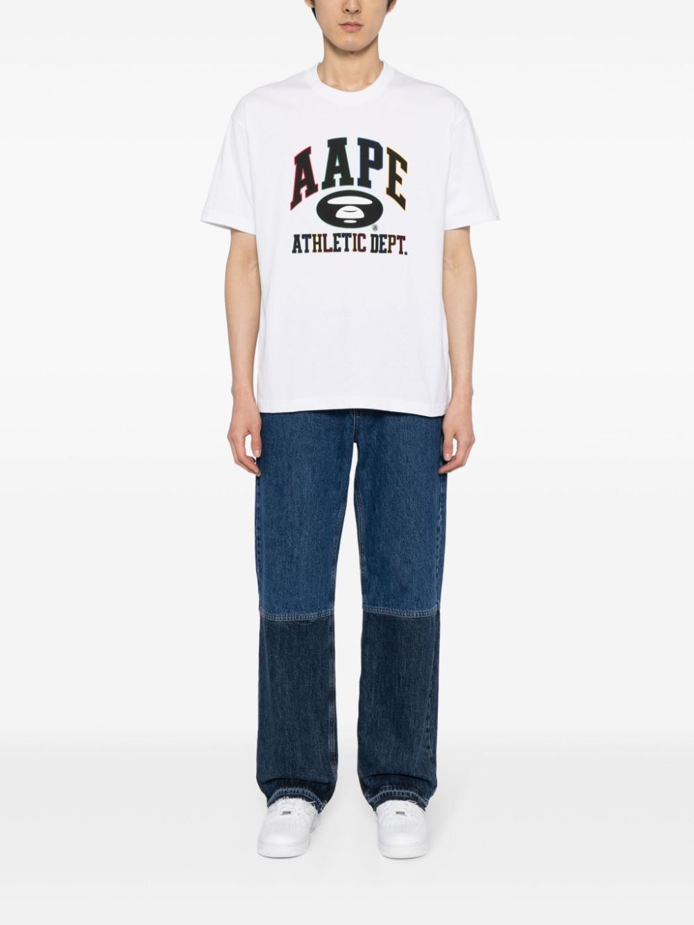 AAPE BY *A BATHING APE T-shirt met logoprint - Wit