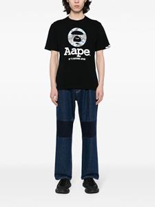 AAPE BY *A BATHING APE T-shirt met camouflageprint - Zwart