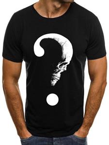 Shirtbude T-shirt met schedelvraagtekenprint