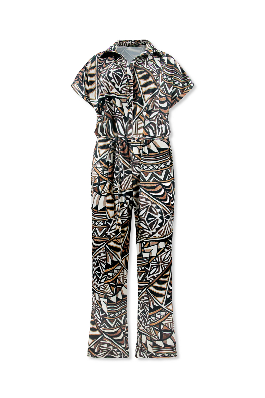 Lizzy & Coco  Bruin Jumpsuit print 