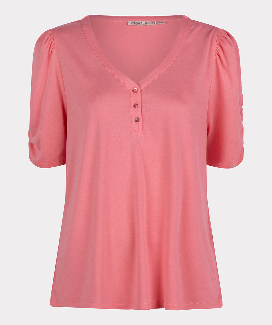 Esqualo  Roze T-shirt pofmouw 