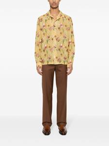 Séfr Ripley floral-embroidered shirt - Geel