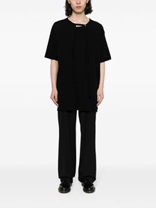 Yohji Yamamoto side-button T-shirt - Zwart