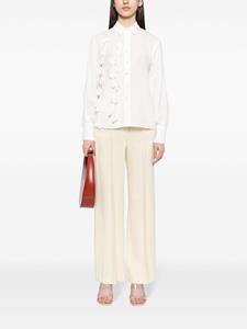 Alexis Simonetta blouse met bloemapplicatie - Wit