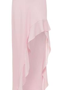 AZEEZA Daphne asymmetric charmeuse gown - Roze