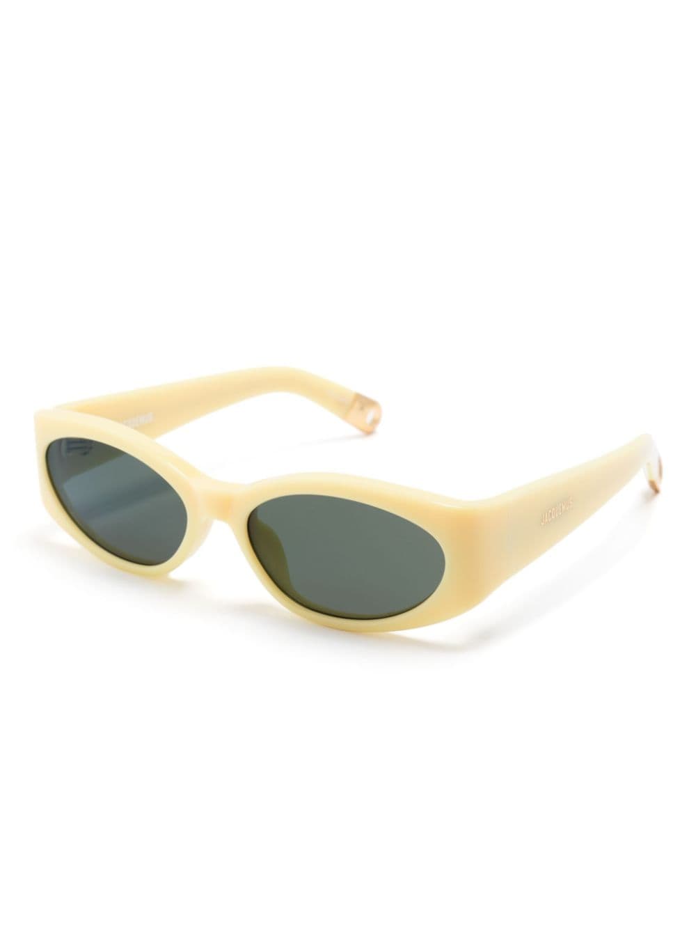 Jacquemus Les Lunettes zonnebril met ovalen montuur - Geel