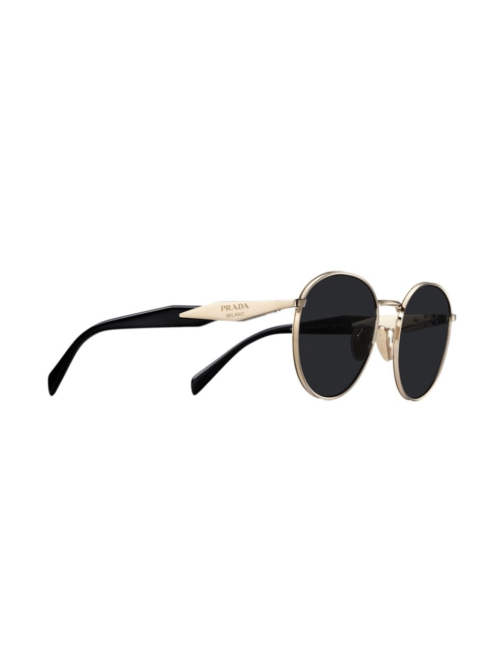 Prada Eyewear Zonnebril met rond montuur - Zwart