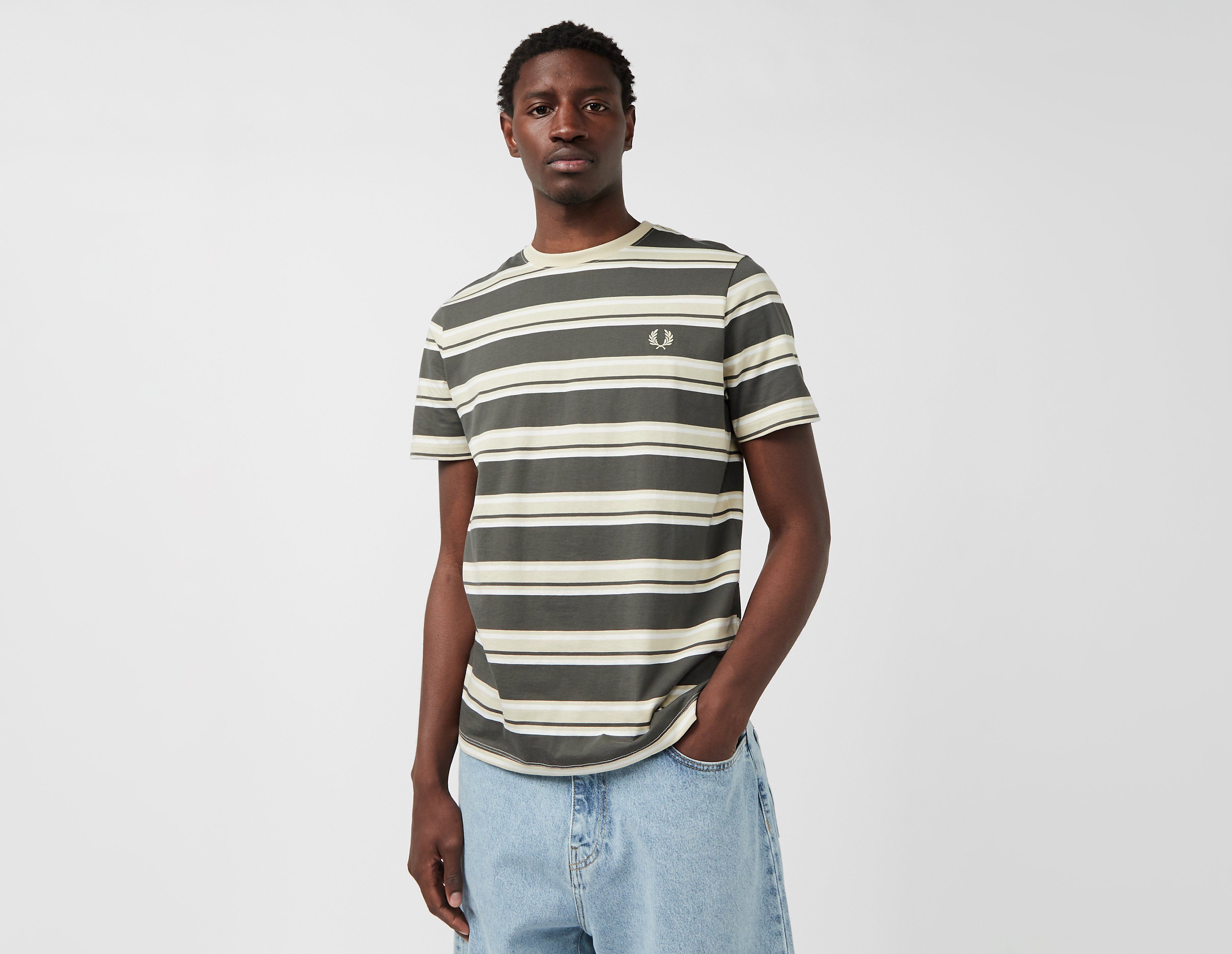 Fred Perry Stripe T-Shirt, Grey