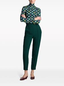 St. John stretch-cady tapered trousers - Groen